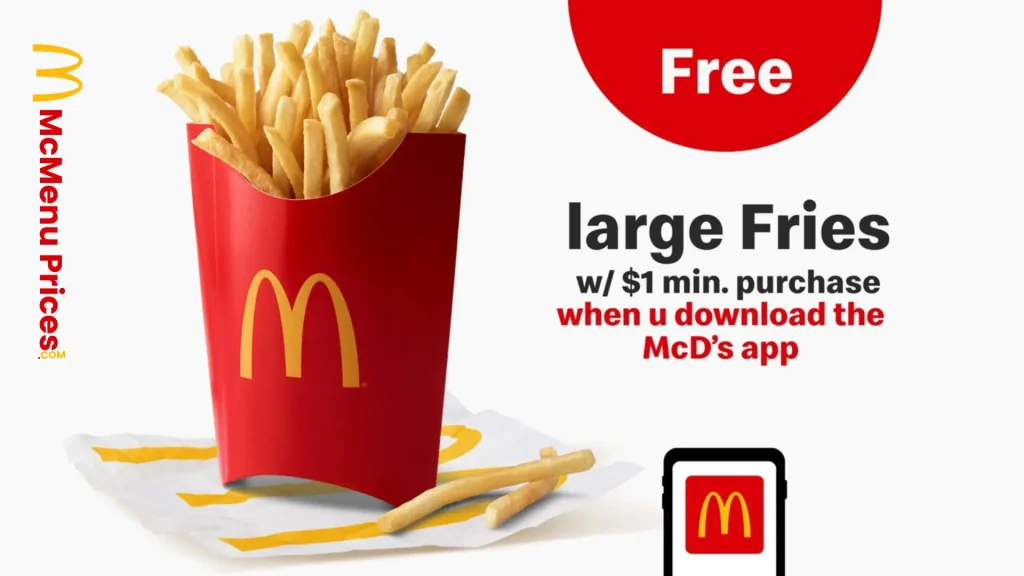 Mcdonald’s Menu with Prices - How to Get Free Large Fries w/1Min. Purchase.